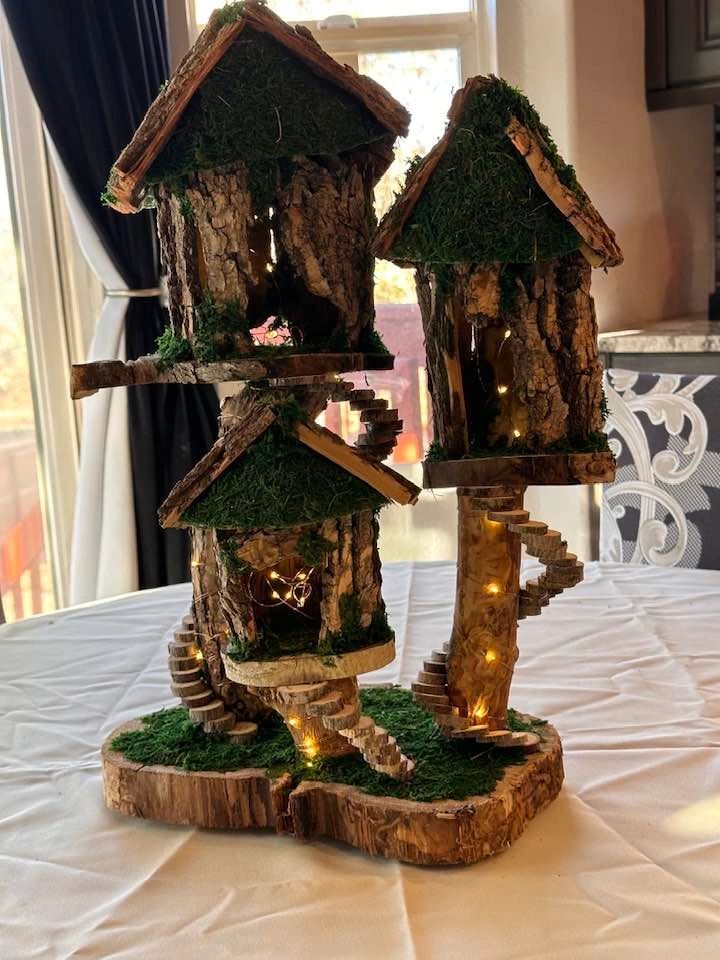 Fairy House With Lights Comes Assembled DIY Decorations inside and out