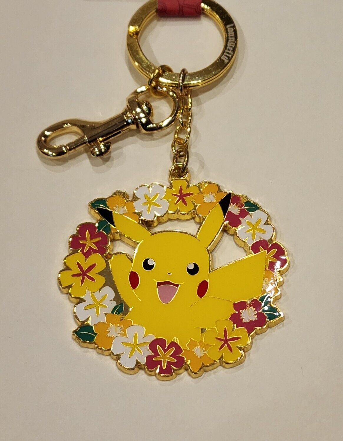 Loungefly Pokemon Pikachu Floral Enamel Keychain Charm NEW
