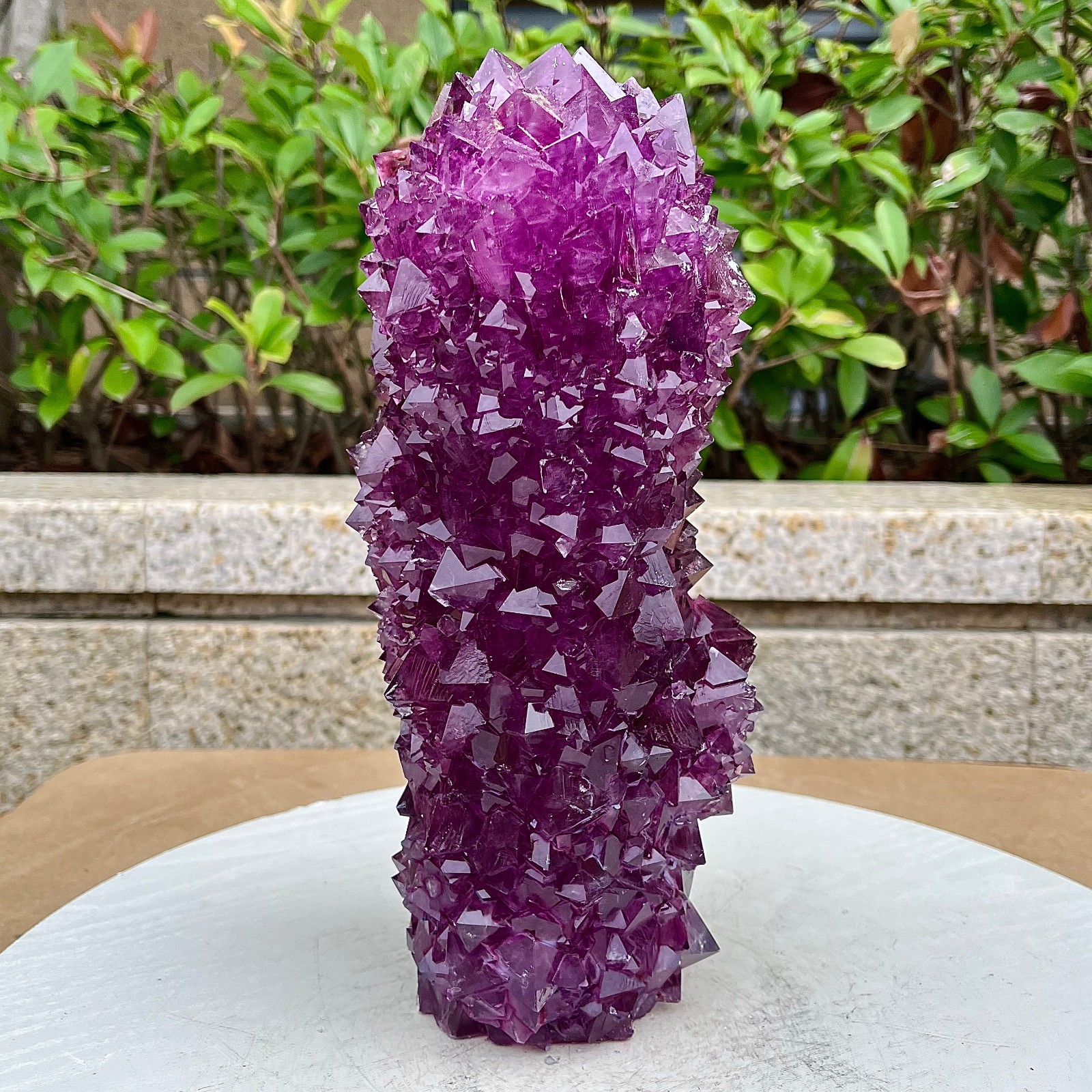 5.97LB Rare and high-quality purple crystal cluster columnar decorative specimen