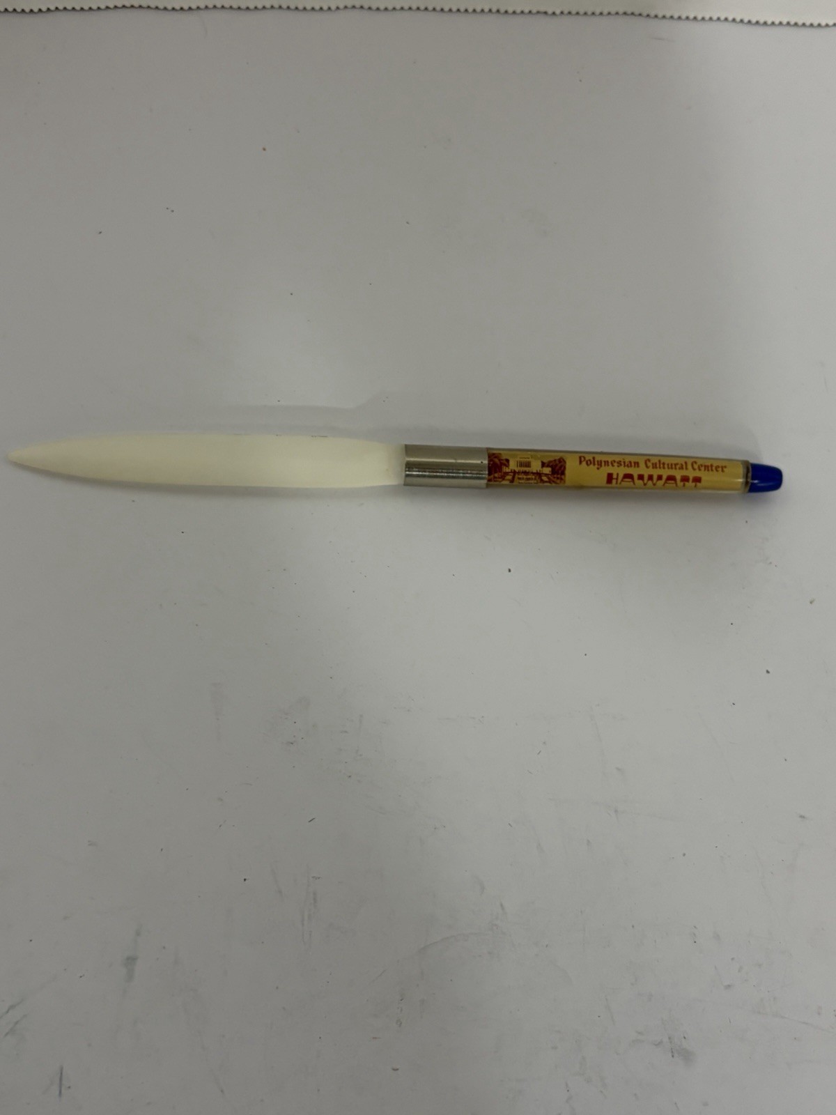 Vintage Polynesian Culture Center, Hawaii Letter Opener With Boat Scene Inside