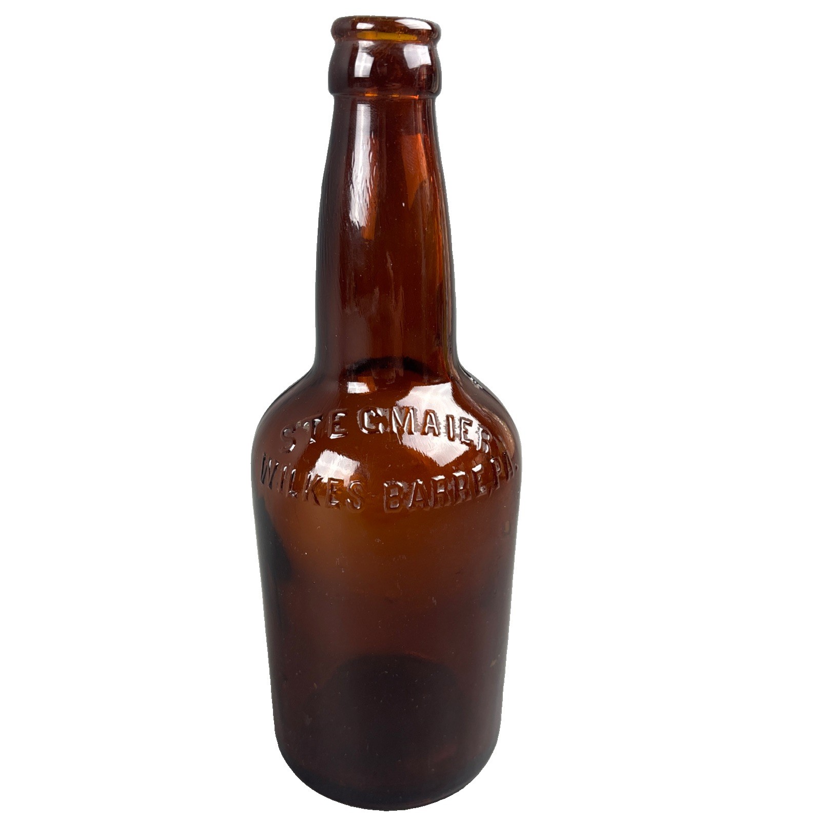 Stegmaier Pre-Pro Amber Beer Bottle Wilkes-Barre Pa 1910-1914 Glass by RG&B Co Stegmaier Pre-Pro Amber Beer Bottle Wilkes-Barre Pa 1910-1914 Glass by RG&B Co