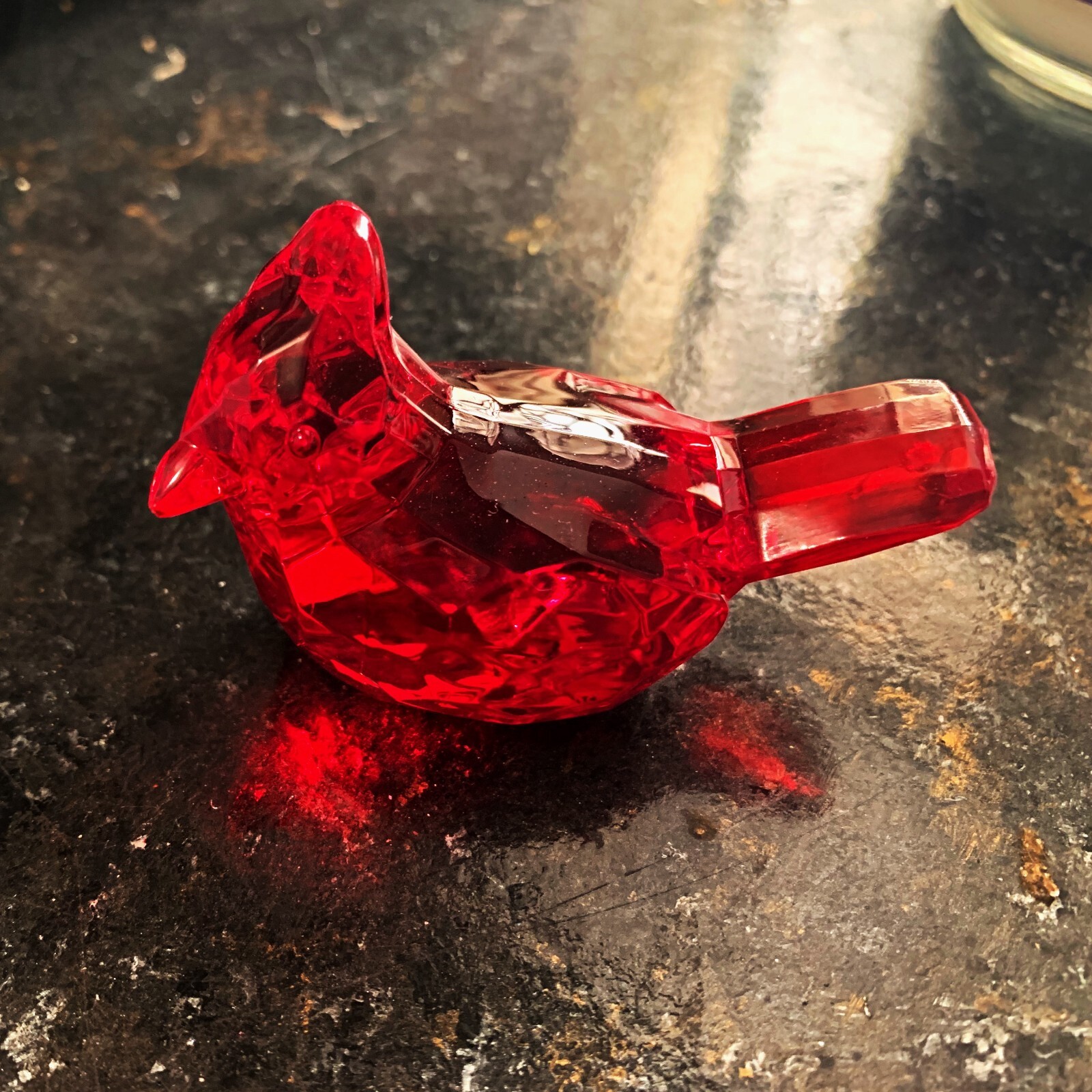 Ganz Red Acrylic Cardinal Figurine 2.5 x 2.5 x 2.5 inches