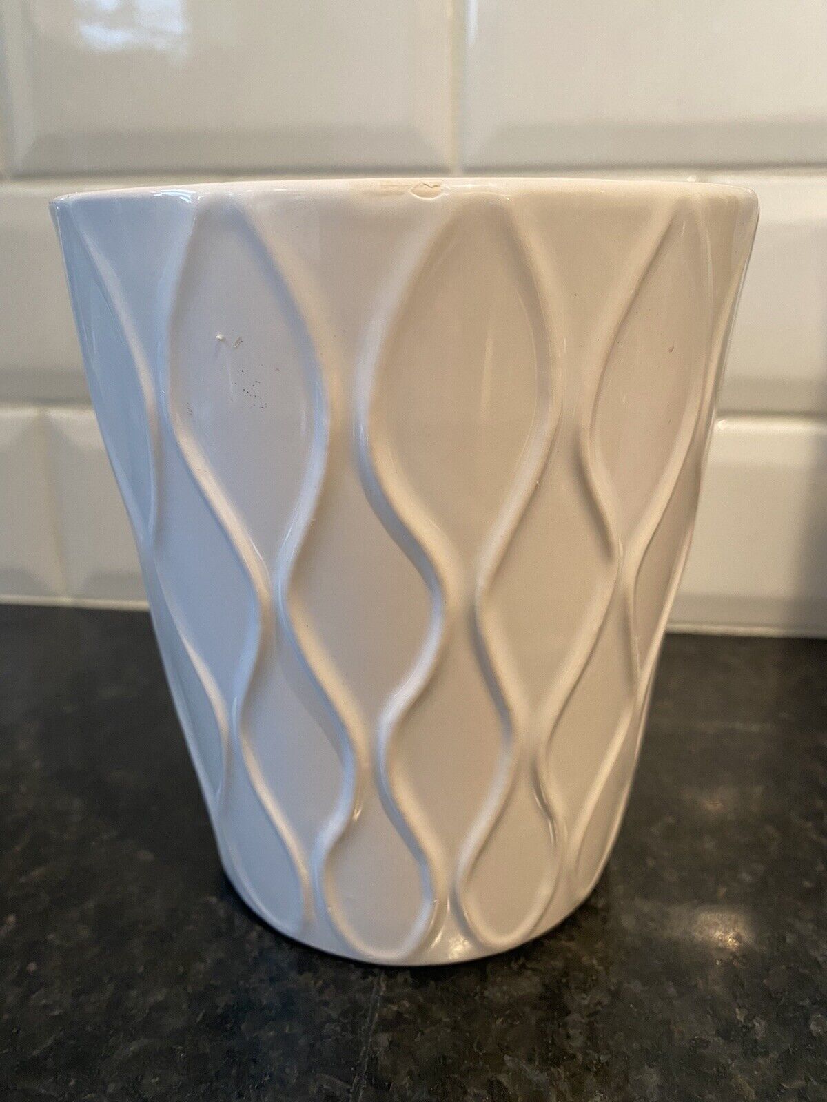 White Ceramic Planter Pot Vase 5 1/2\