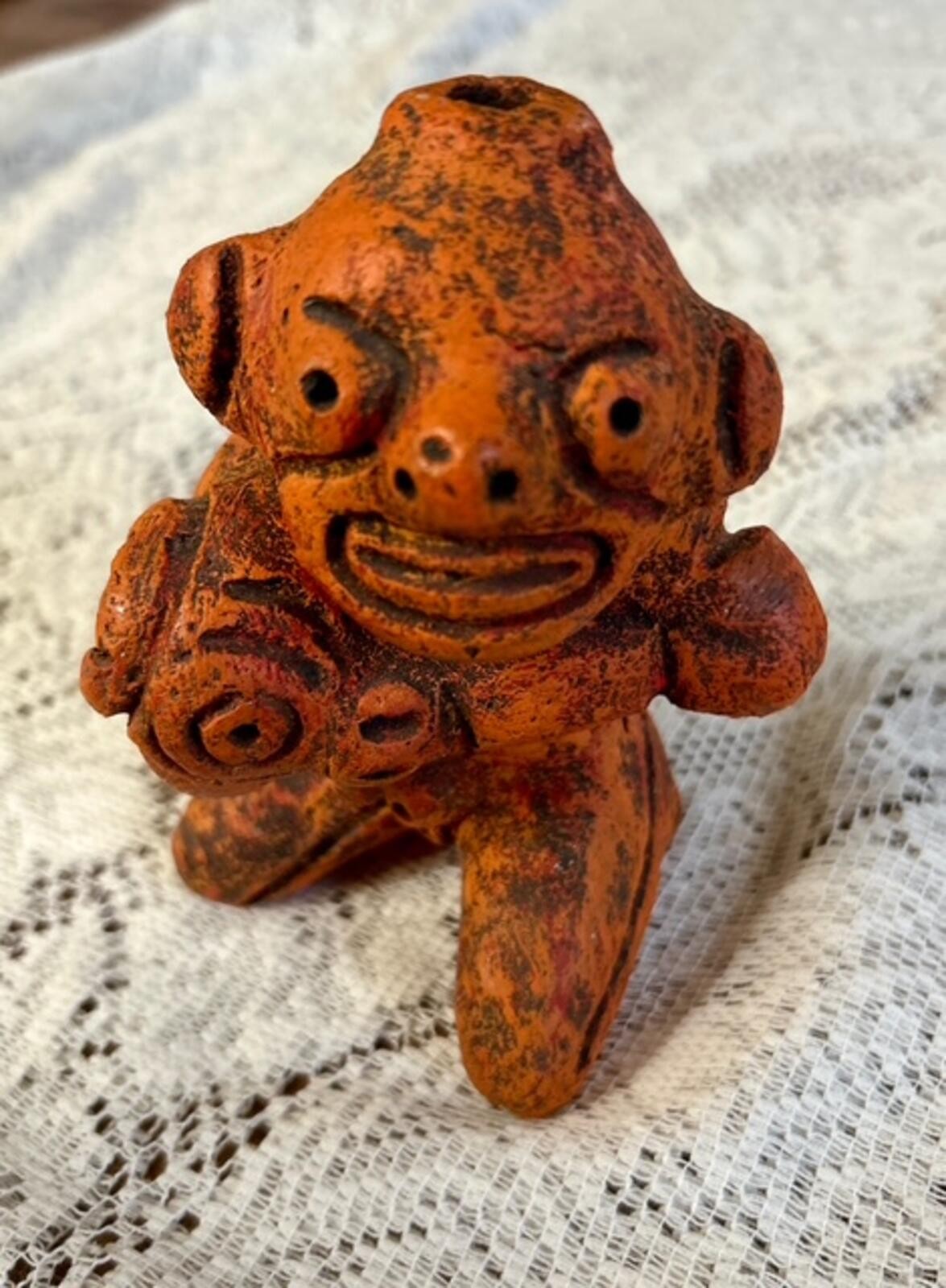 Vintage Terracotta Figurine with Unique Design
