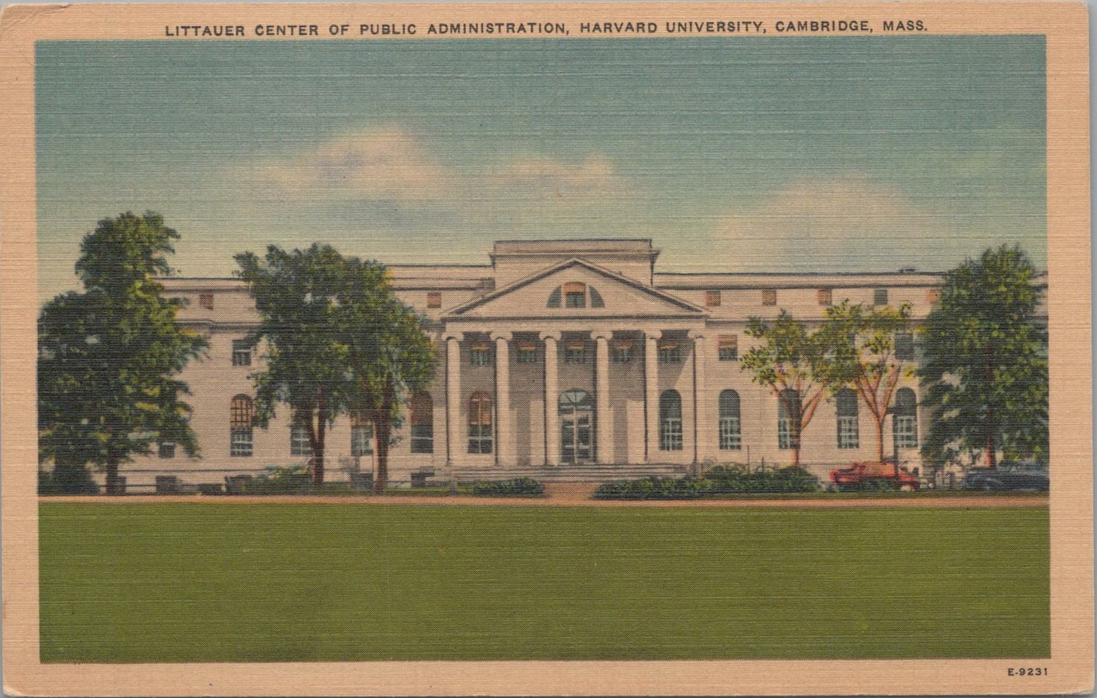 Postcard Littauer Center Public Administration Harvard University Cambridge MA