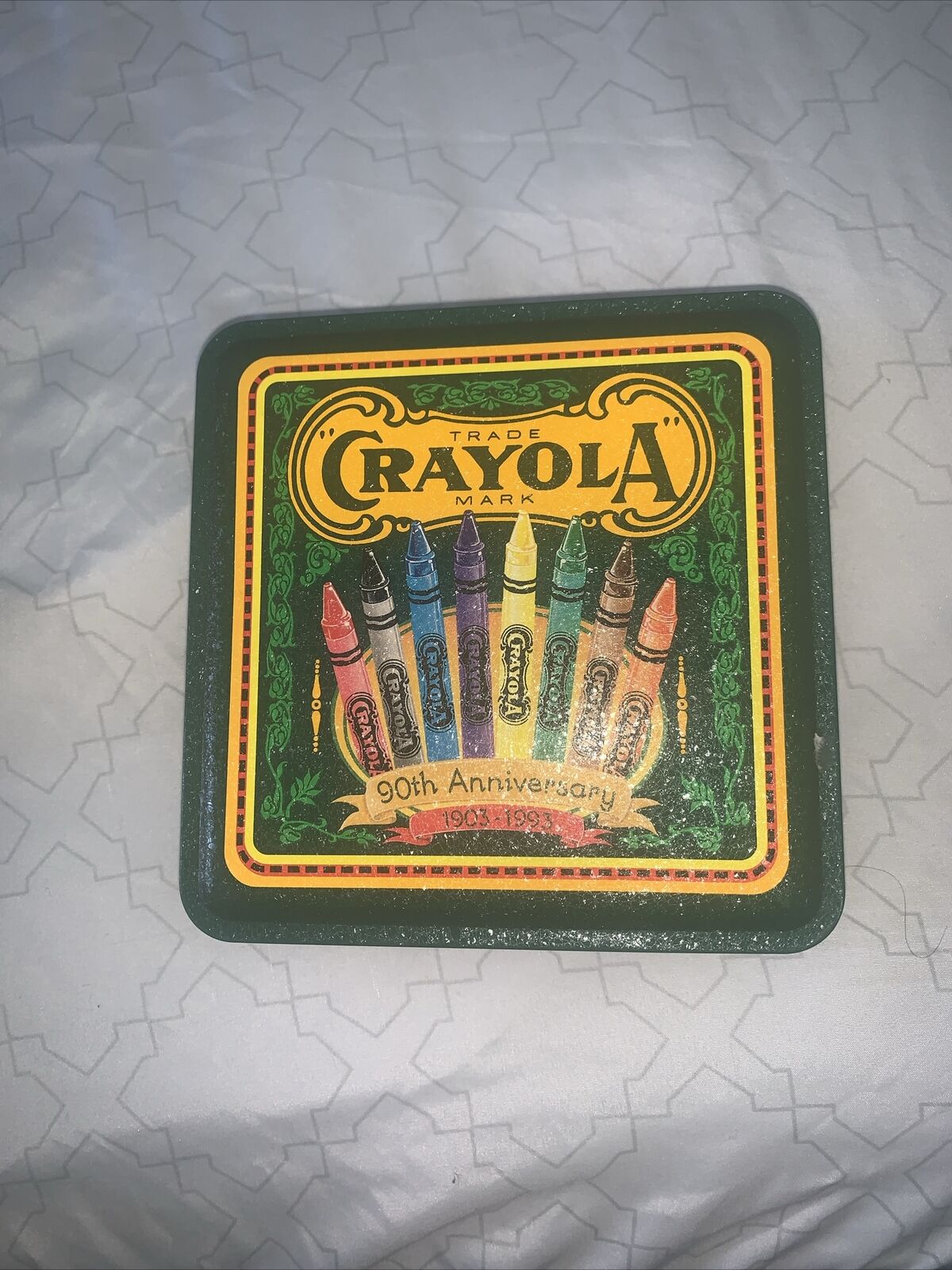 Vintage Crayola Tin 90th Anniversary EMPTY NO CRAYONS