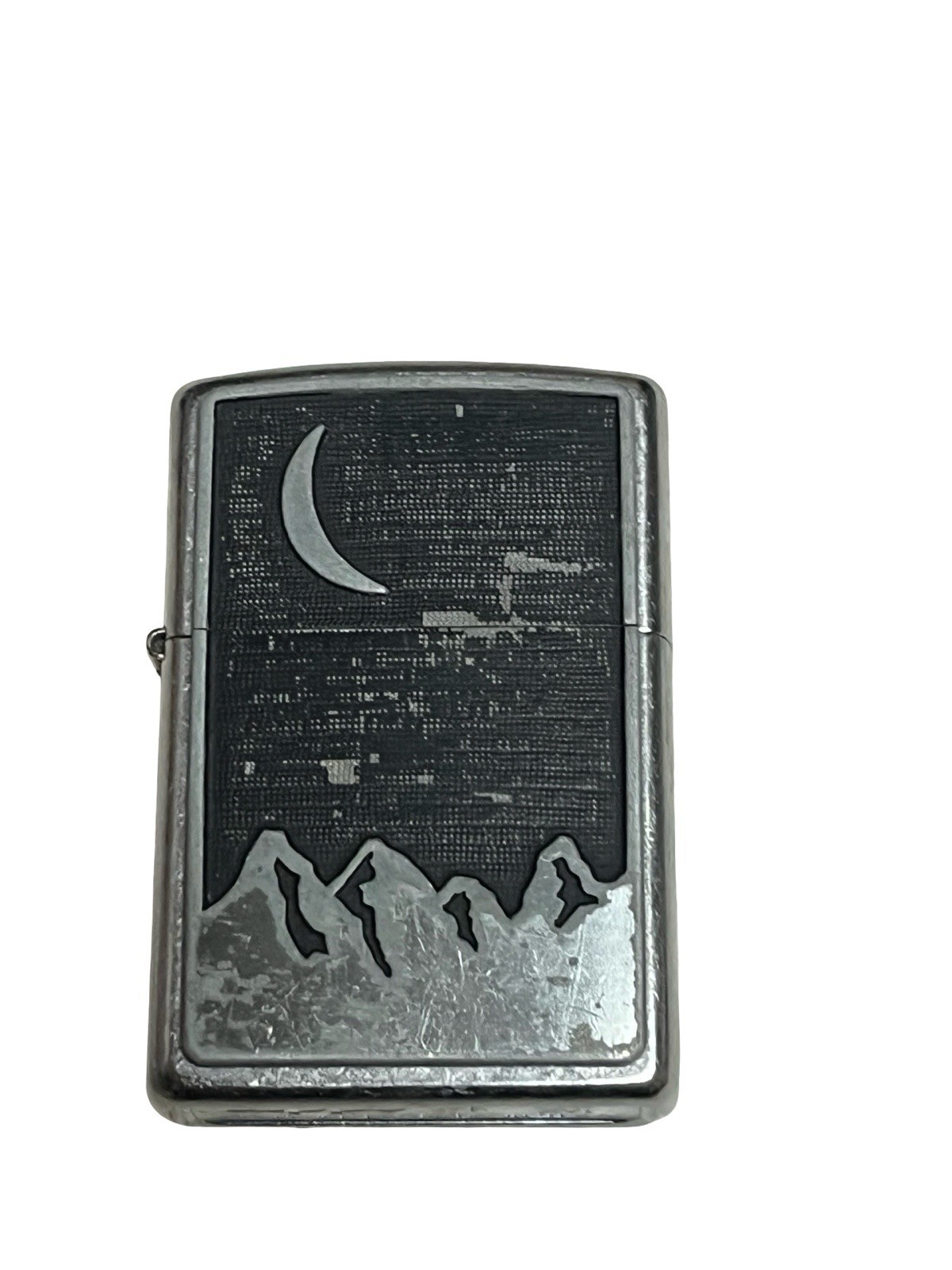 1999 Zippo Lighter Marlboro Country Store  Moon Over Mountain Scene In Box USA