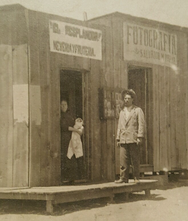 VINTAGE MEXICAN ID'D PHOTGRAPHER DESERT STUDIO SALVADOR M PAPRA? RPPC RARE PHOTO
