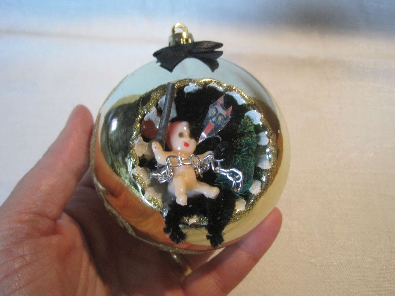 Krampus Christmas Ornament, artist made Lot #26