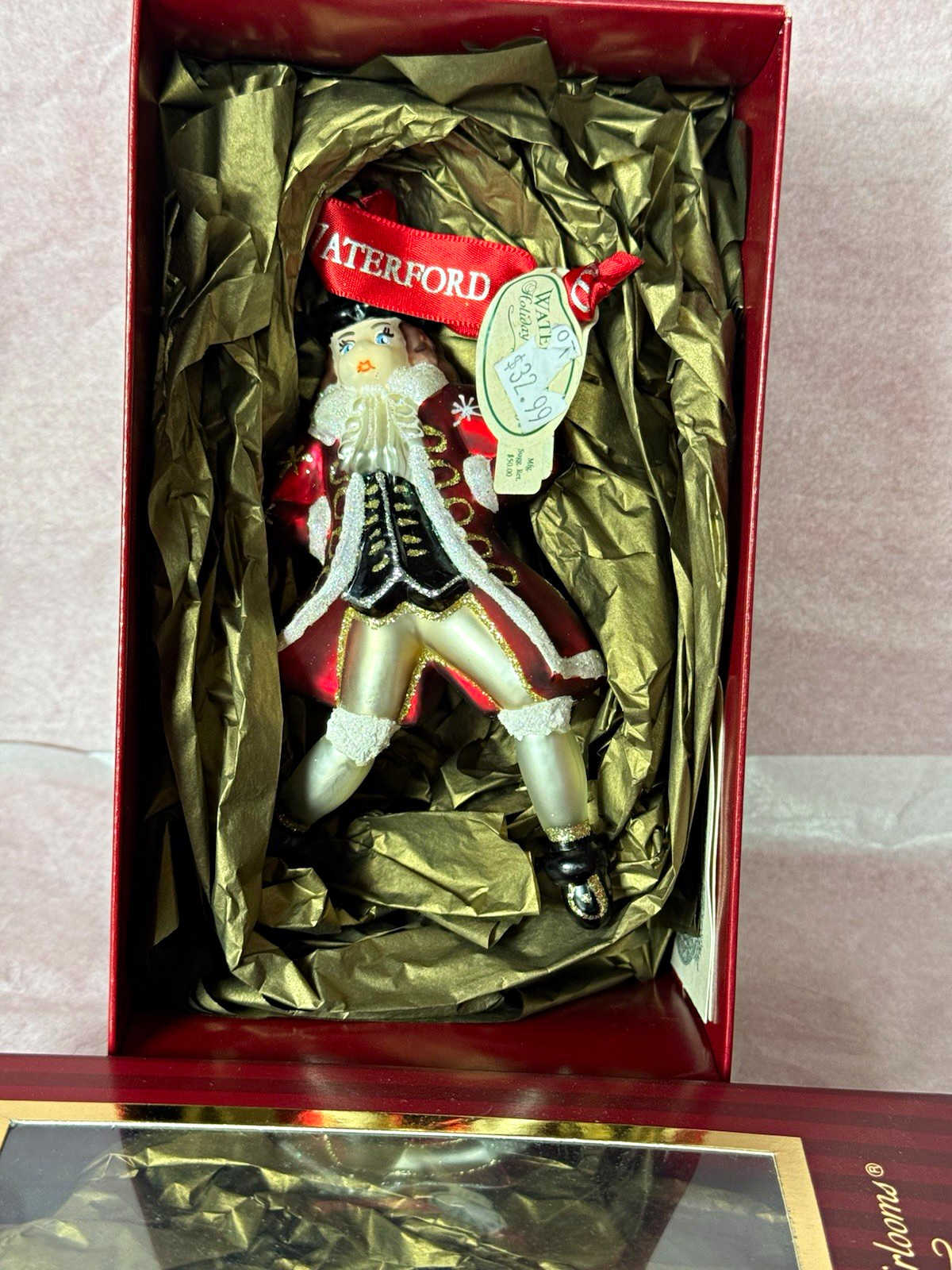 WATERFORD HOLIDAY HEIRLOOMS 10 LORDS A-LEAPING, CHRISTMAS ORNAMENT WITH BOX
