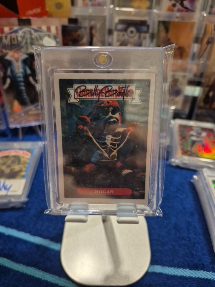 Hulk Hogan Garbage Pail Kids Billy Bootleg Auto  1/2 Cracked Ice