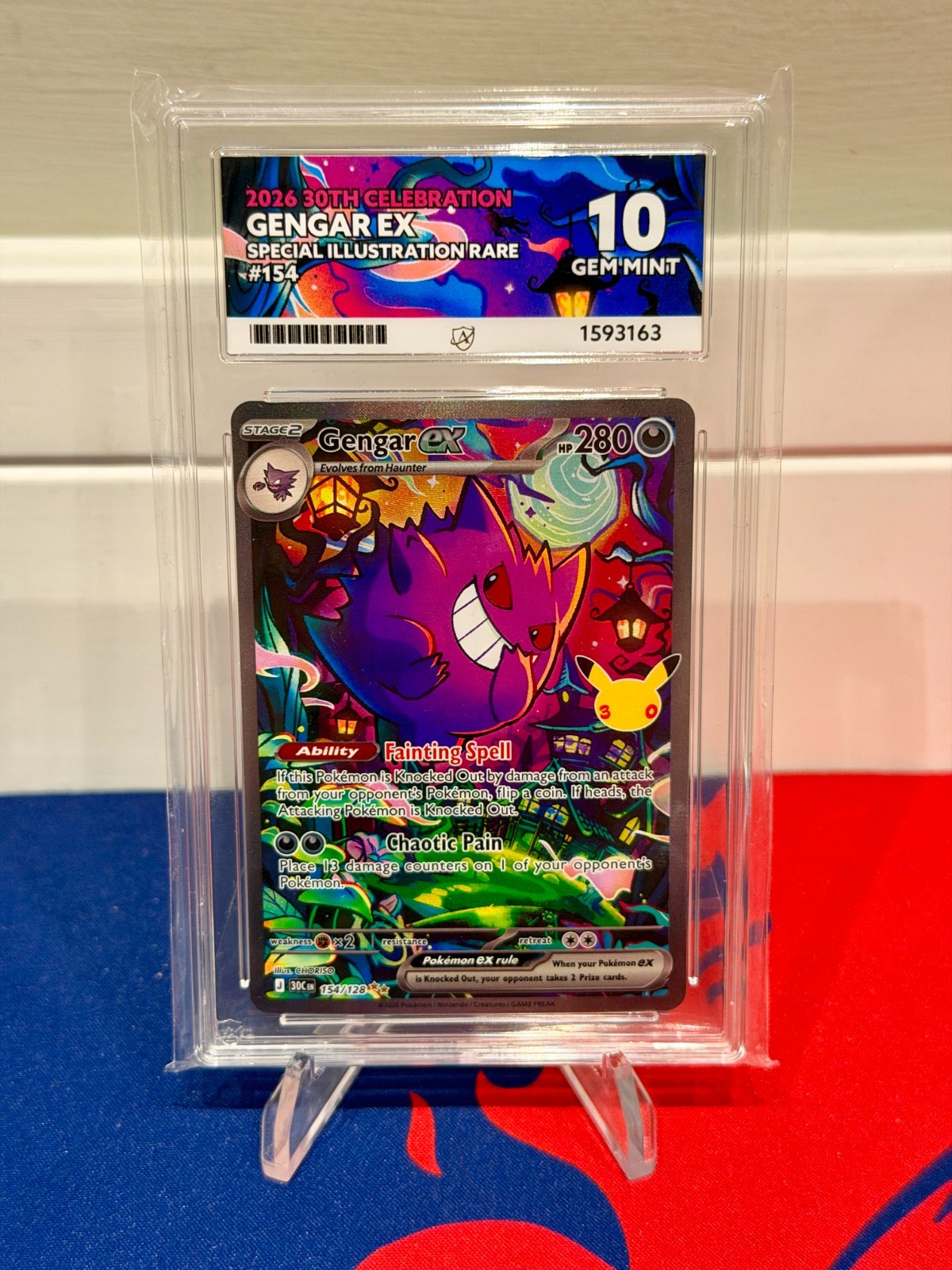 Gengar EX 154/128 Ace 10 30th Anniversary Pokemon ACE 10 Perfect Subgrades Gengar EX 154/128 Ace 10 30th Anniversary Pokemon ACE 10 Perfect Subgrades