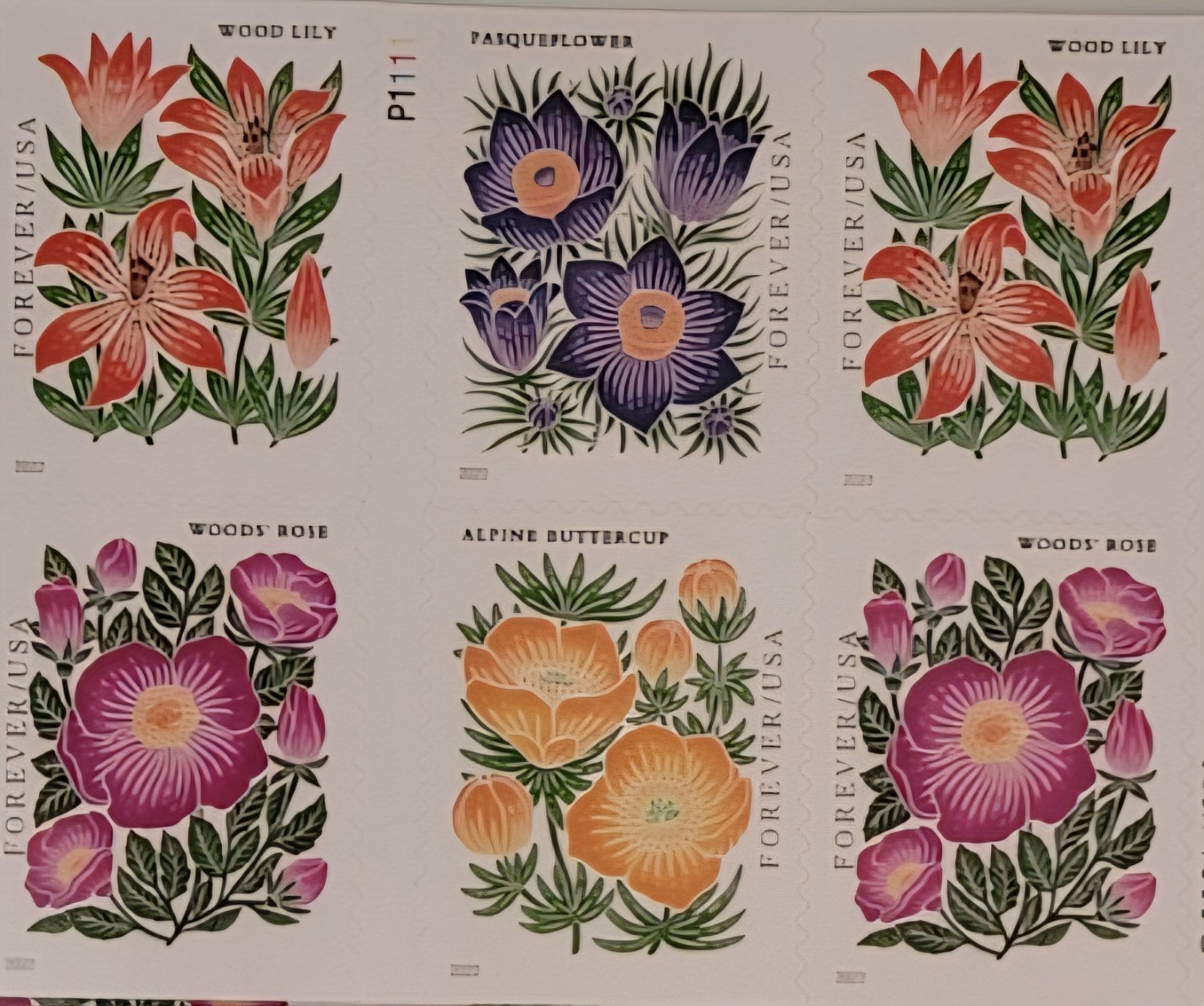 2022 Mountain Flora First Class Stamps Book of 20