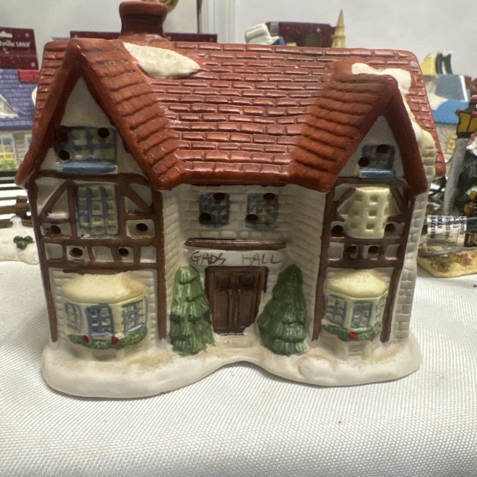 Vintage Village House Gads Hall Porcelain Christmas Dickens of London National