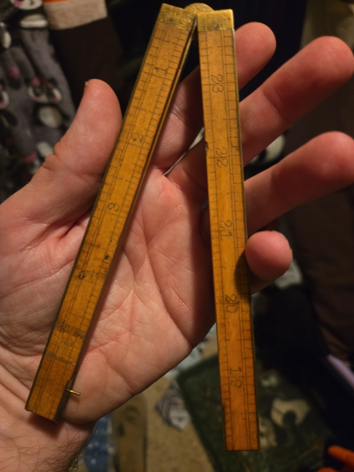 Antique STANLEY Rule NO.84 WOOD & BRASS FOLDING 24 INCH RULER 1859-1920 ERA