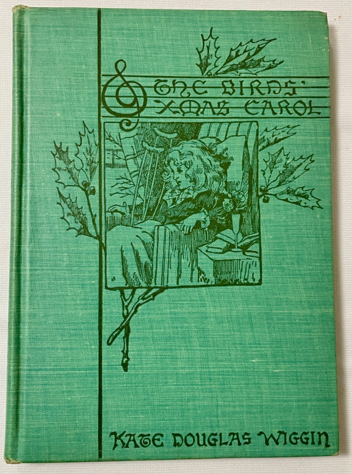 Antique Illustrated Childrens Book c1888 Birds Christmas Carol Kate D Wiggin VG+