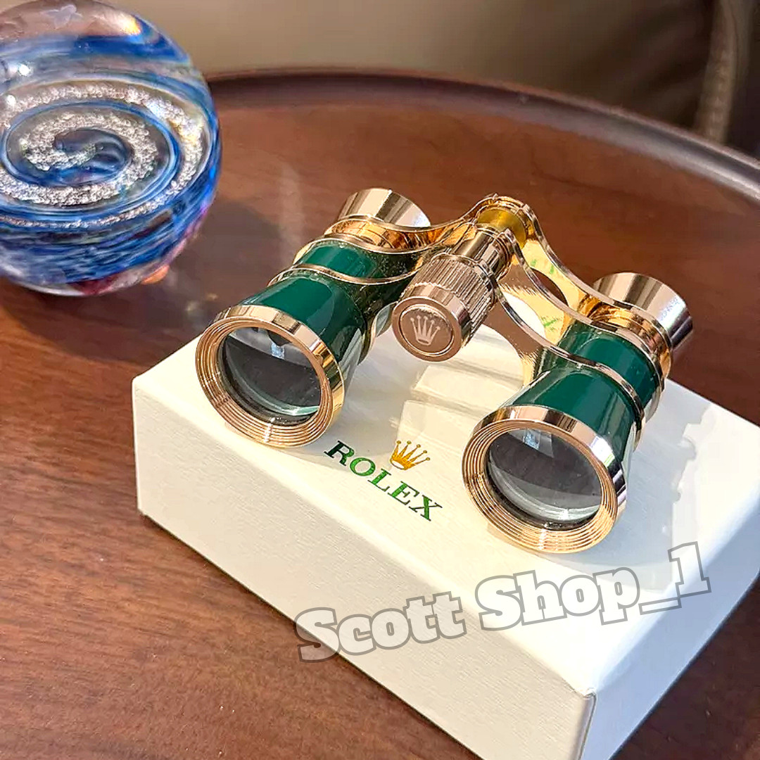 ROLEX Green Gold Opera Glasses Binoculars AD VIP Gift Rare Collectible