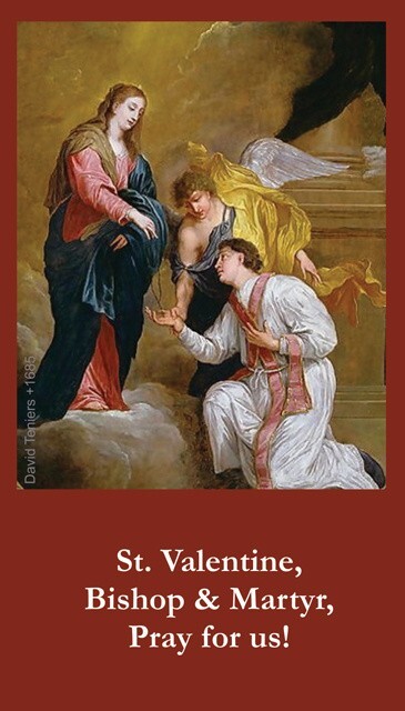 St. Valentine's LAMINATED Card, 5-pack, with Two Free Bonus Cards Included St. Valentine's LAMINATED Card, 5-pack, with Two Free Bonus Cards Included