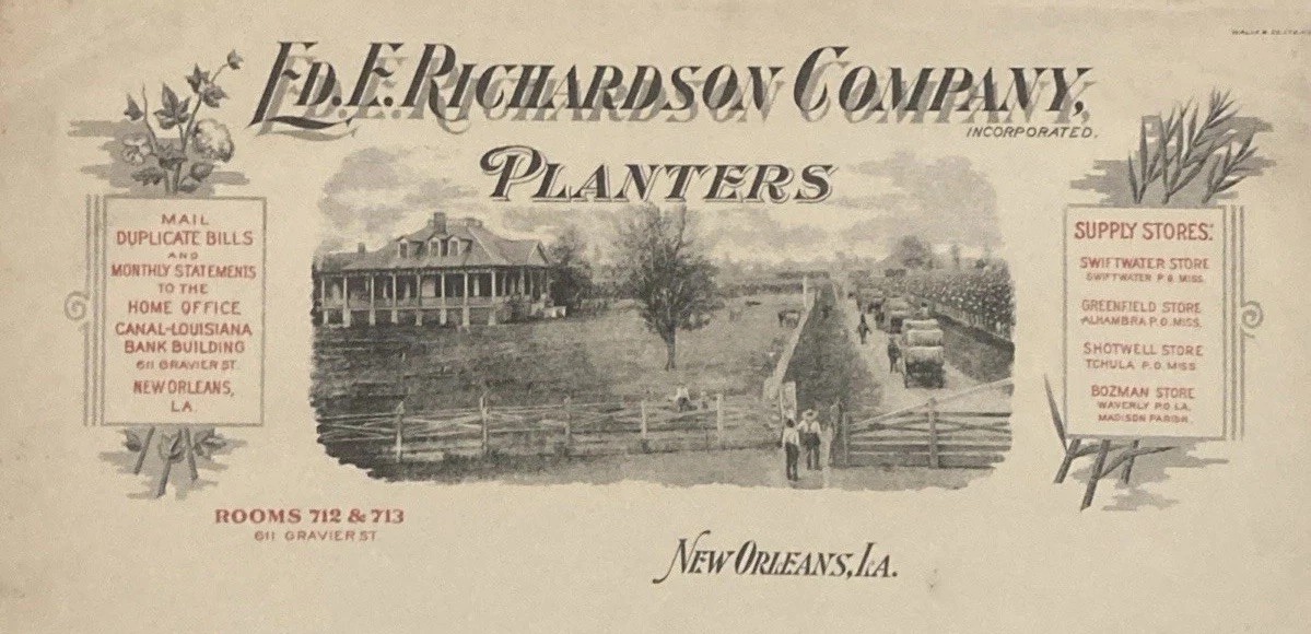 Planters Ed F Richardson Company Letterhead New Orleans LA Cotton Unused c1910