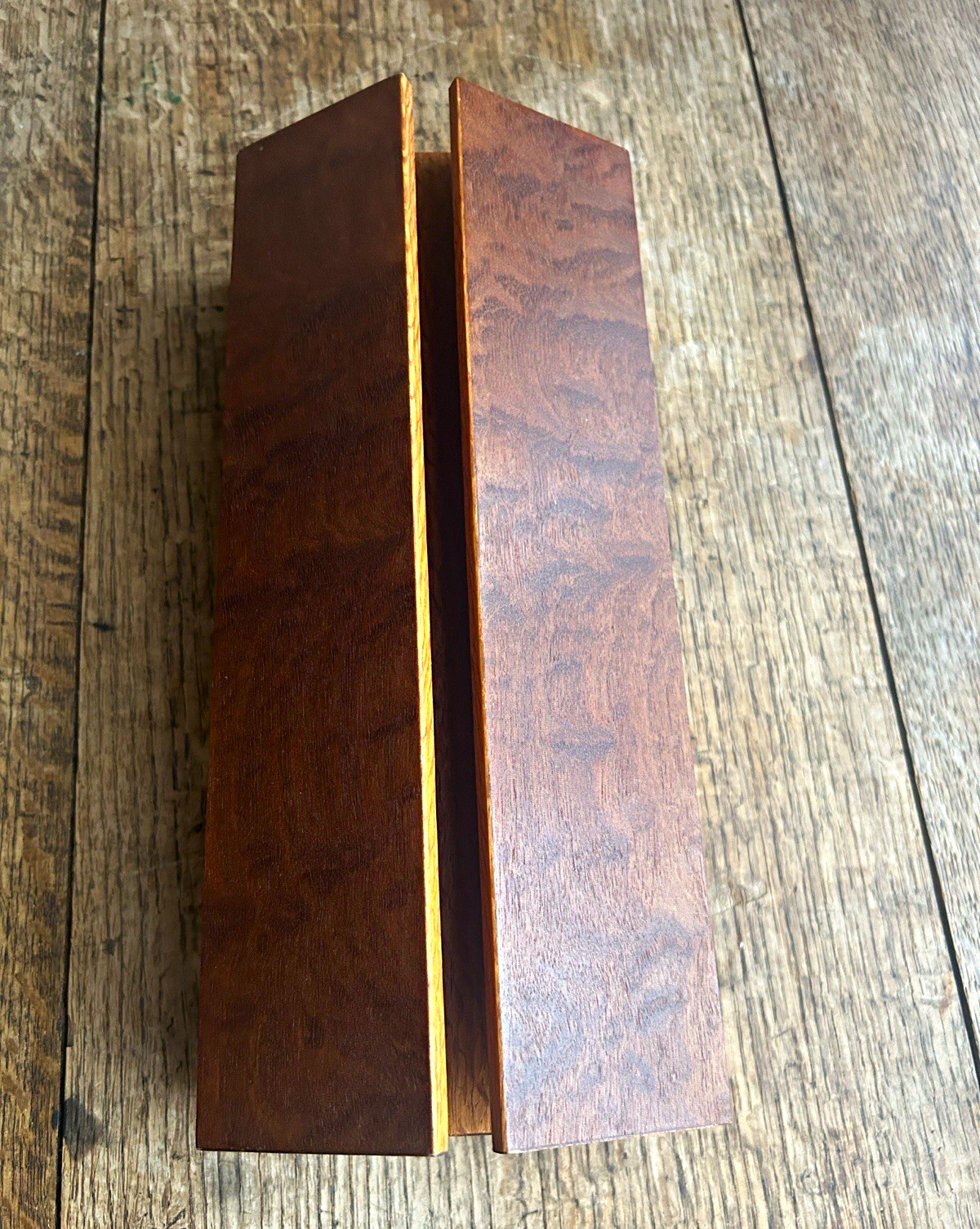 Jay Rogers Handmade Wooden Rectangular Lidded Trinket Box, Brown, 1999