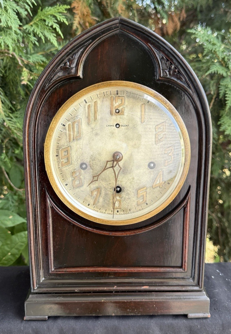 1927 New Haven INGLEWOOD Quarter Westminster Chime Clock VIDEO - ALL ORIGINAL