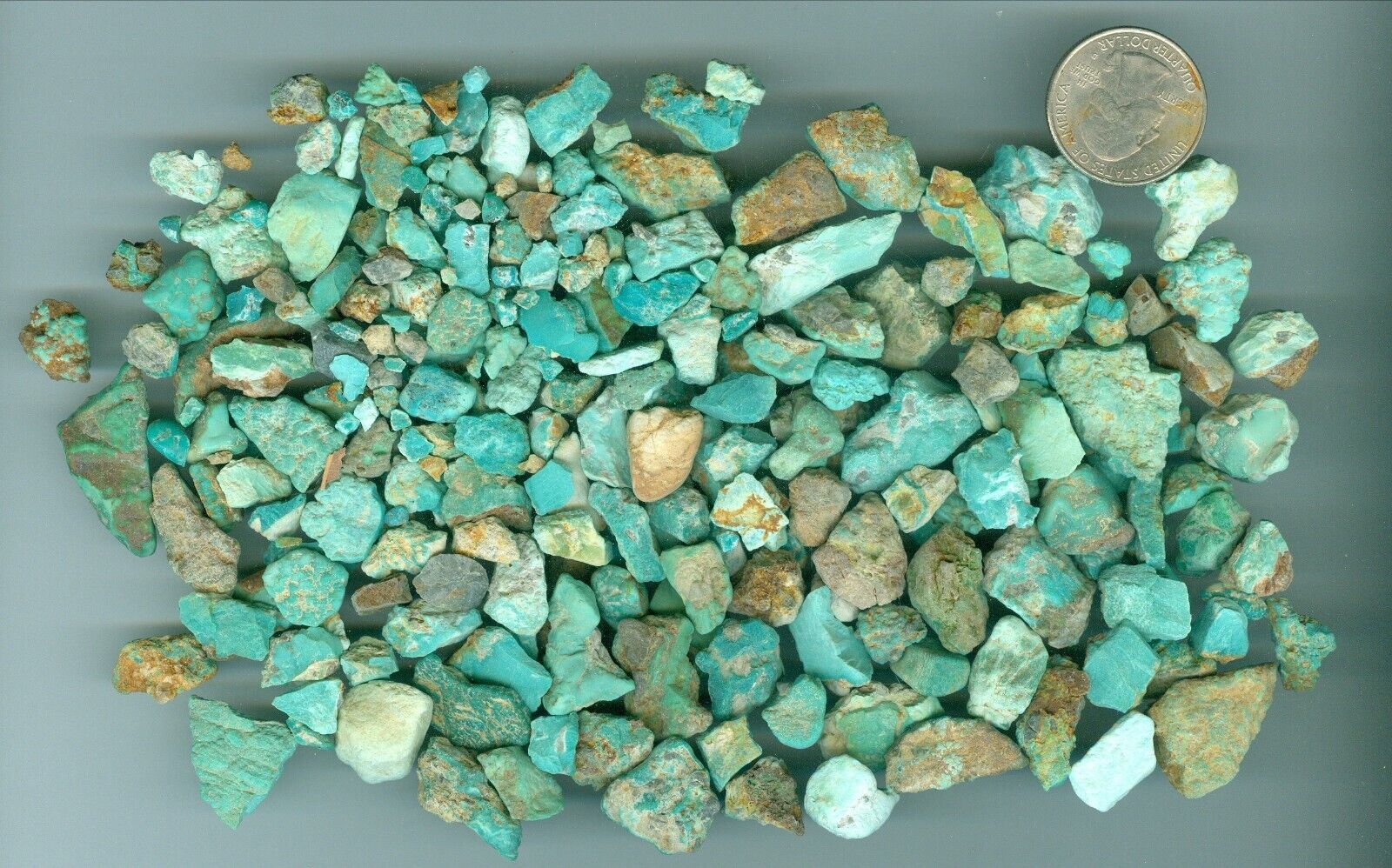 Turquoise Rough 236 grams of Natural American Turquoise Fox Mine Cutting rough