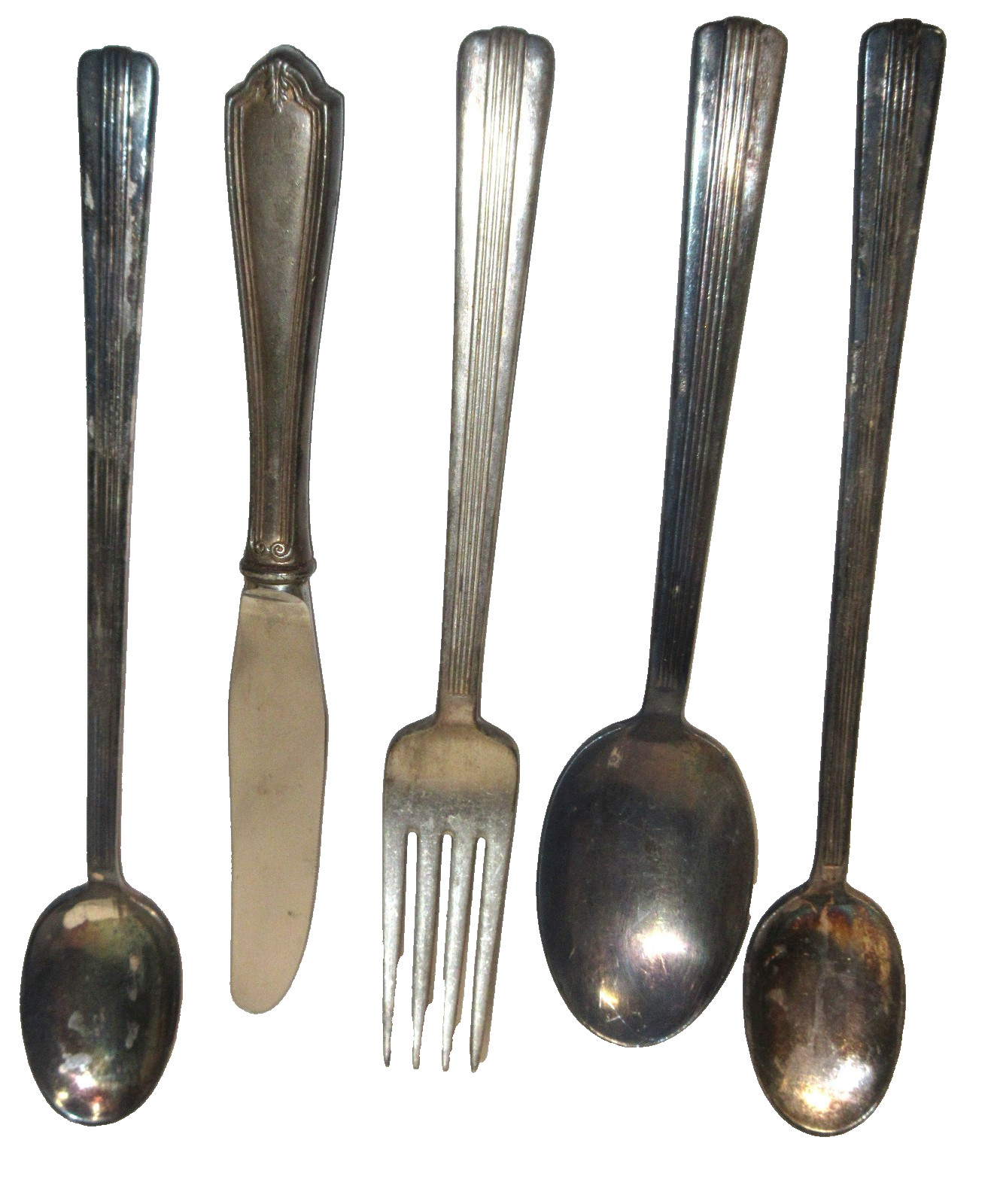 Railroad Dining Silver Flatware New York Central  Fork Ice tea, spoon Century 