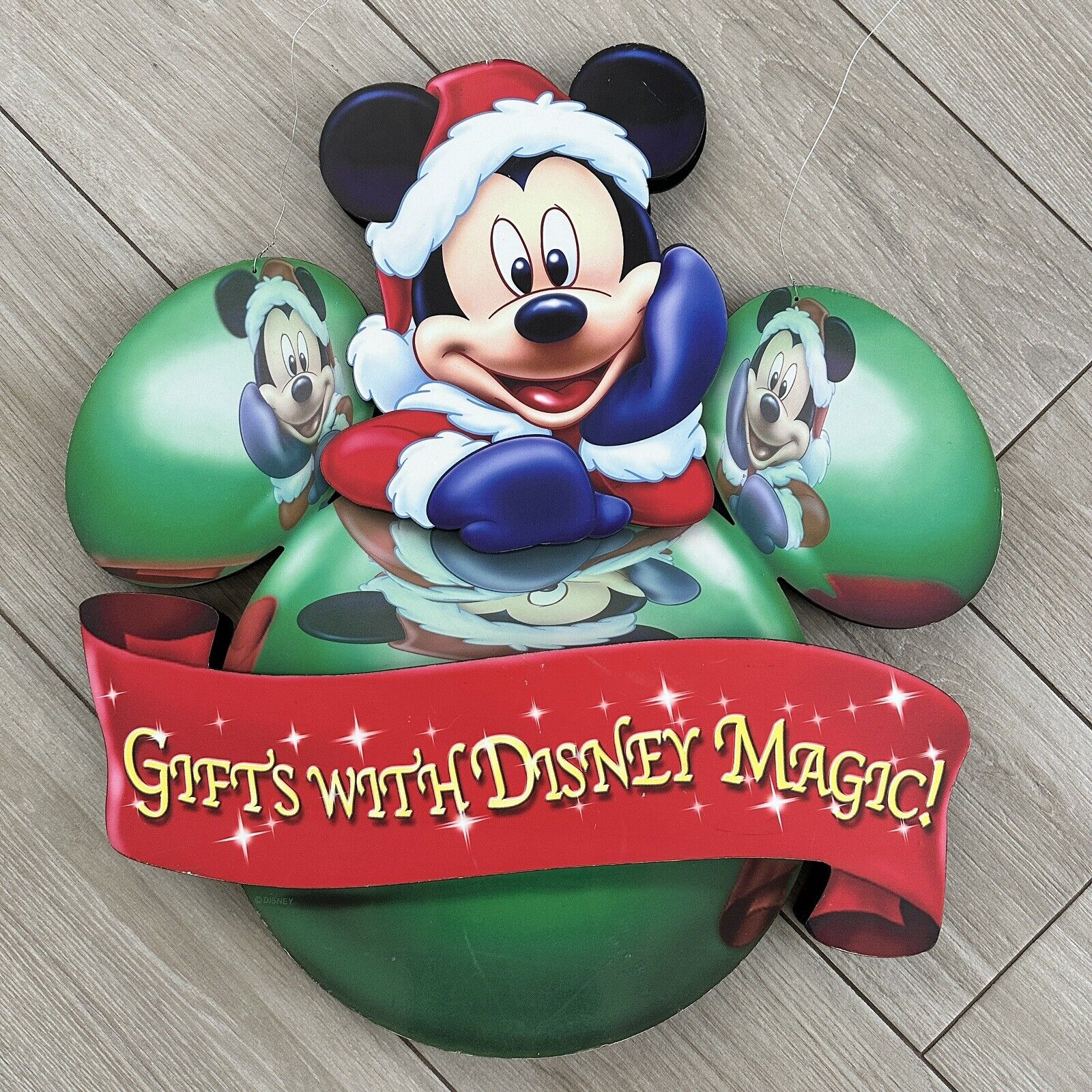 Disney Parks Christmas Santa Mickey Mouse Prop Park Sign