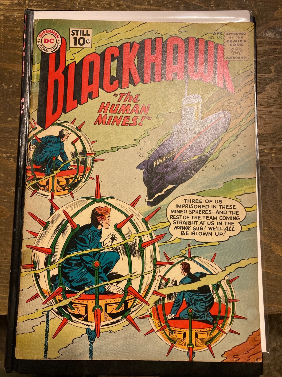 Blackhawk #159 DC 1961 Mid Grade Silver Age Fun Early Pop Art Dillin Cover