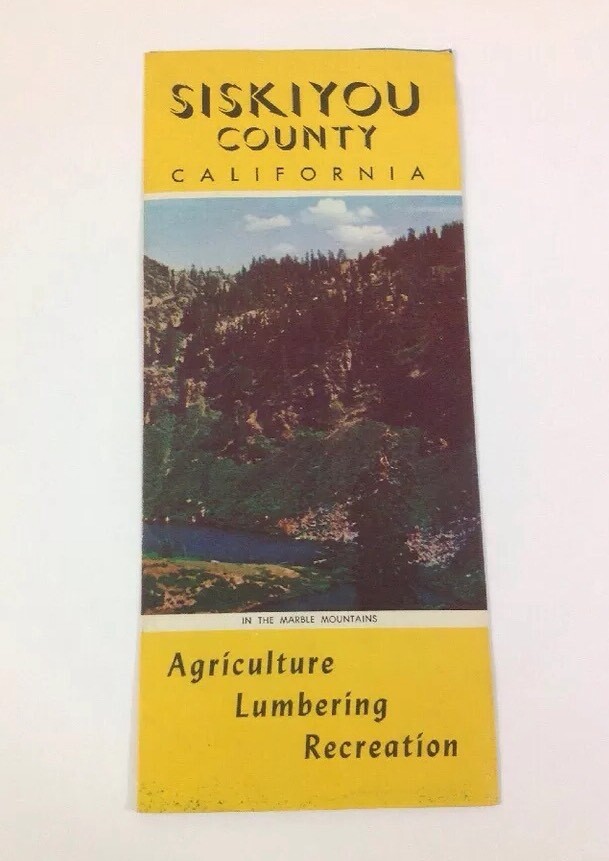 Vintage Siskiyou County California Travel Guide Site Seeing Brochure