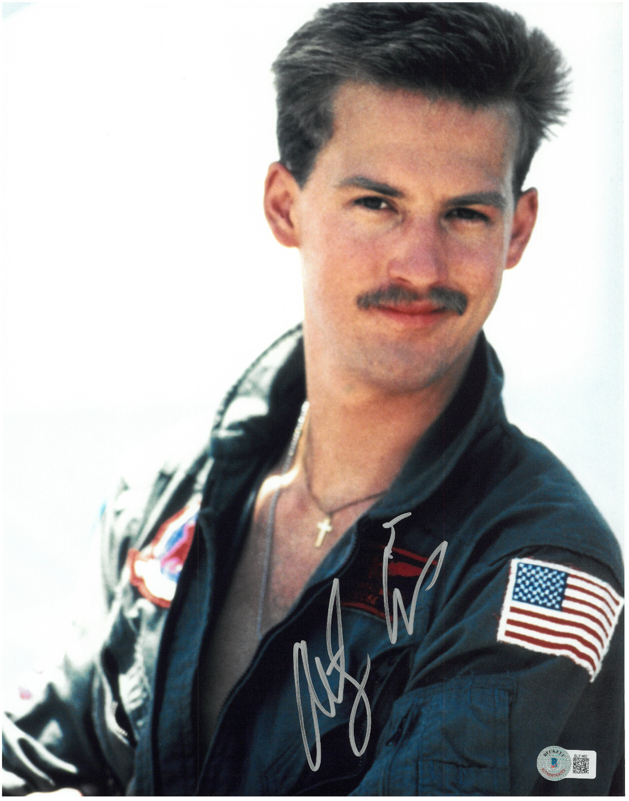 Anthony Edwards Signed Autograph Top Gun 11x14 Photo Beckett BAS