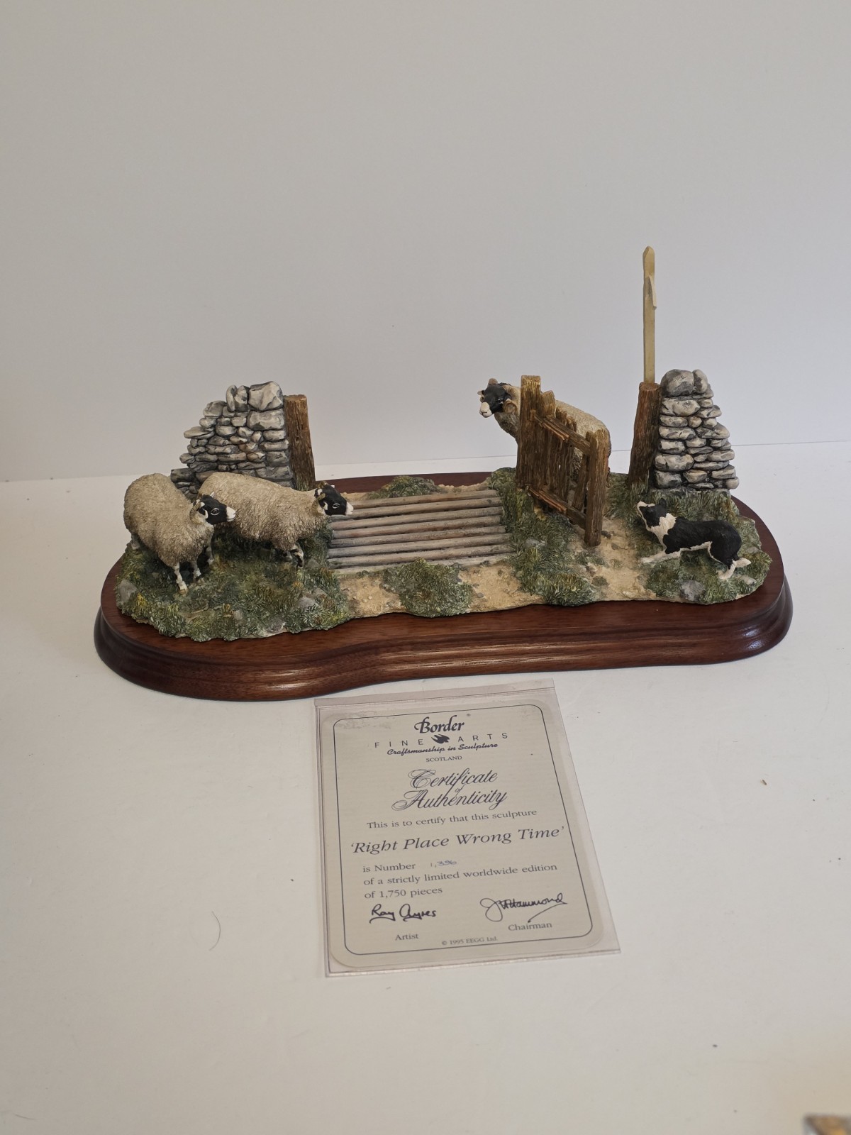 Border fine Arts Right Place Wrong Time JH104 Ltd Ed Box CoA Sheep James Herriot