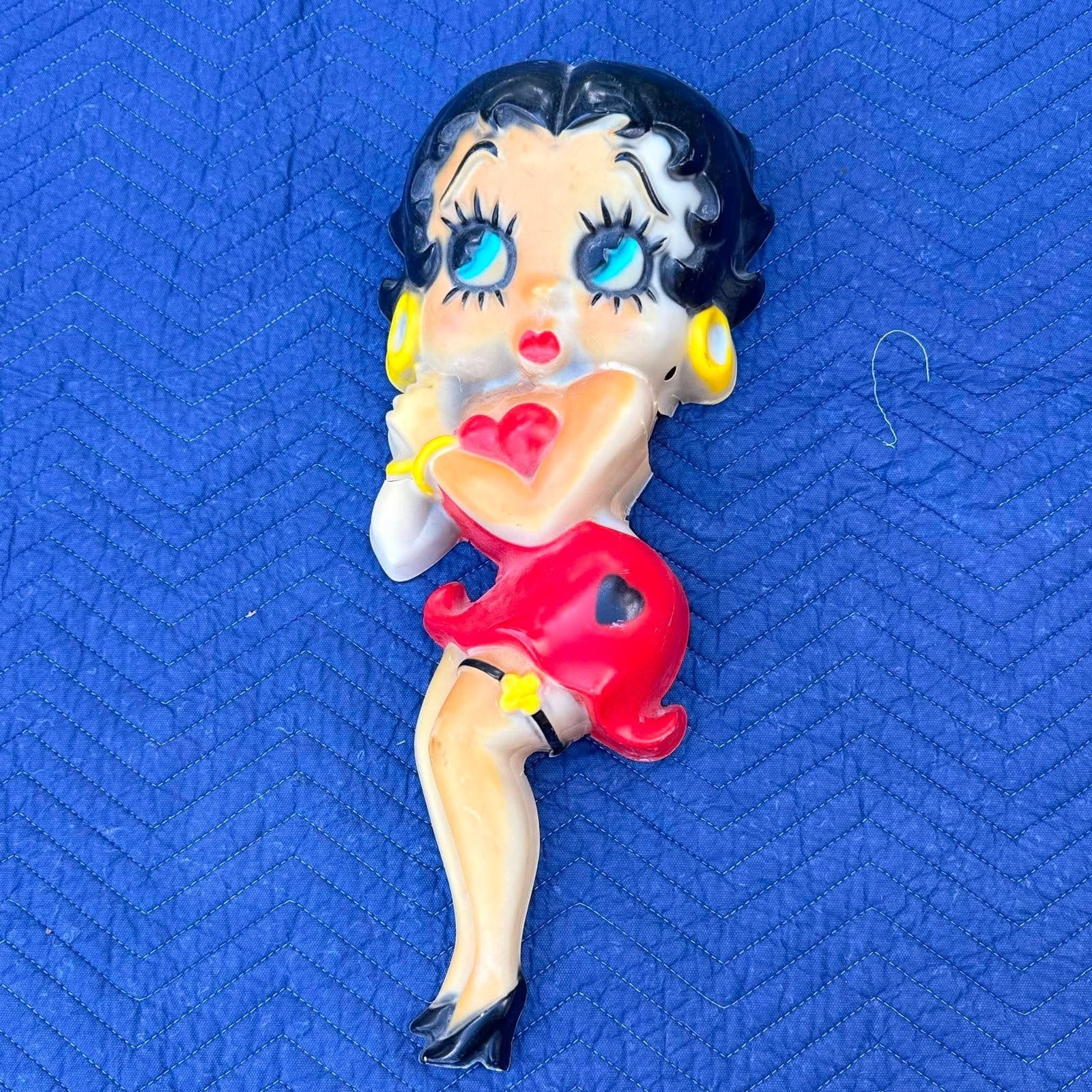 Vtg 1984 Betty Boop Plastic Light Mask Shell Wall Plaque Techno Creations AS IS