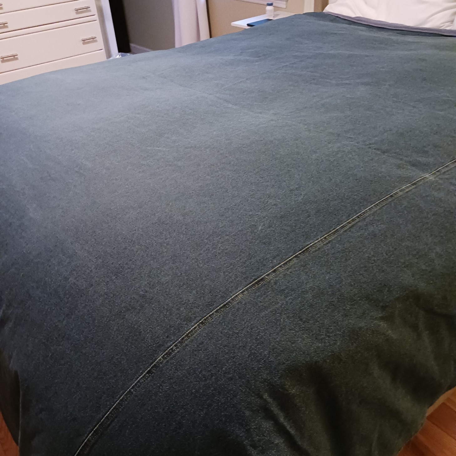 Vintage Heavy Blue Denim Bed Cover/Duvet Cover From Nautica Queen 88 Vintage Heavy Blue Denim Bed Cover/Duvet Cover From Nautica Queen 88