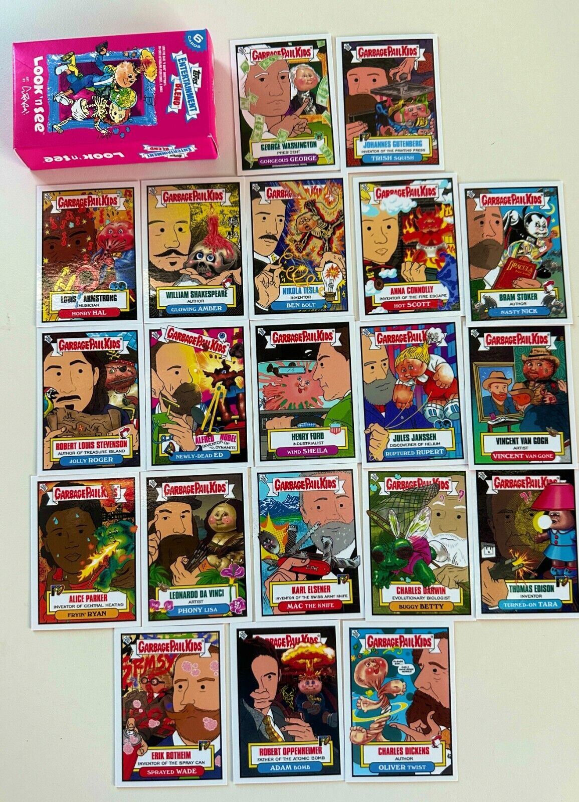 CHEAPEST ON EBAY COMPLETE SET 2023 Ermsy Garbage Pail Kids Entertainment Blend