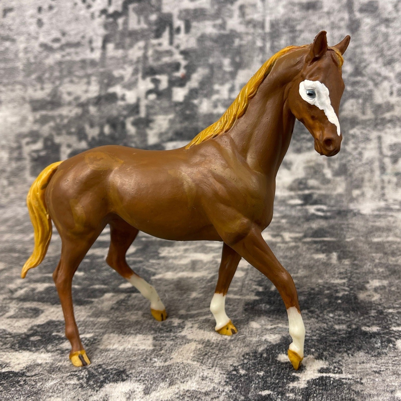 Vtg Custom Breyer Horse Walking Chestnut OOAK Hand Painted Westerncor