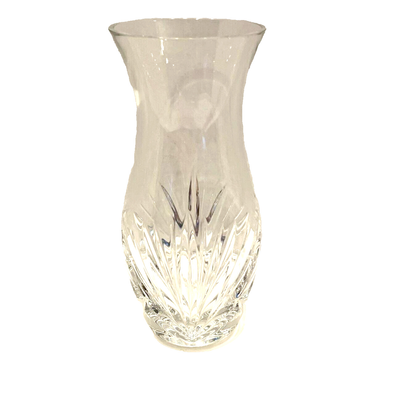Vintage Wedgwood Lead Crystal Vase Clear Patterned