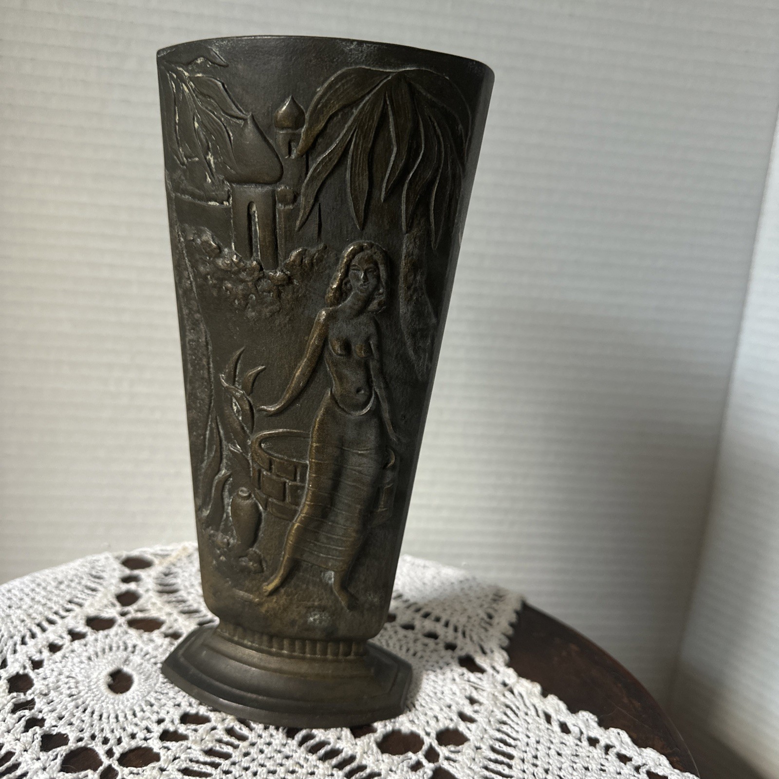 Antique Stjarn Metal, MADE IN SWEDEN, Vase, Art Deco 1920s-30s cast brass patina Antique Stjarn Metal, MADE IN SWEDEN, Vase, Art Deco 1920s-30s cast brass patina