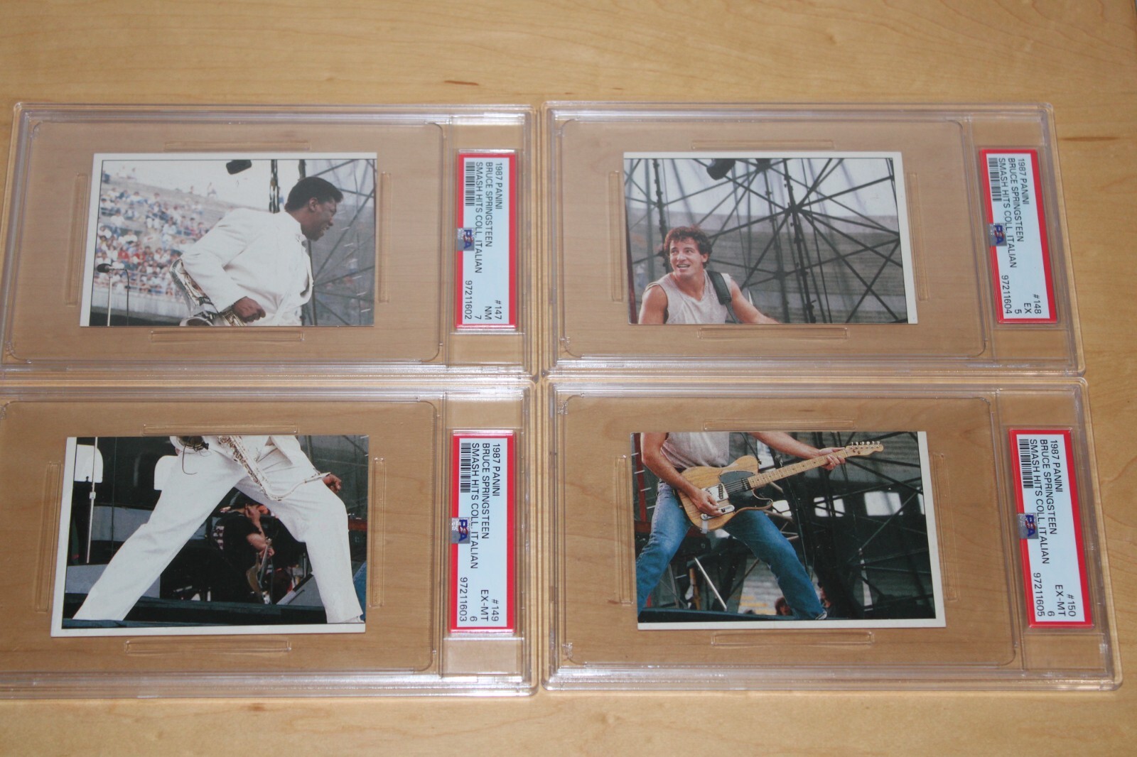 Bruce Springsteen & Clemons PANINI PSA GRADED AUTHENTIC SET - RARE COLLECTIBLE Bruce Springsteen & Clemons PANINI PSA GRADED AUTHENTIC SET - RARE COLLECTIBLE