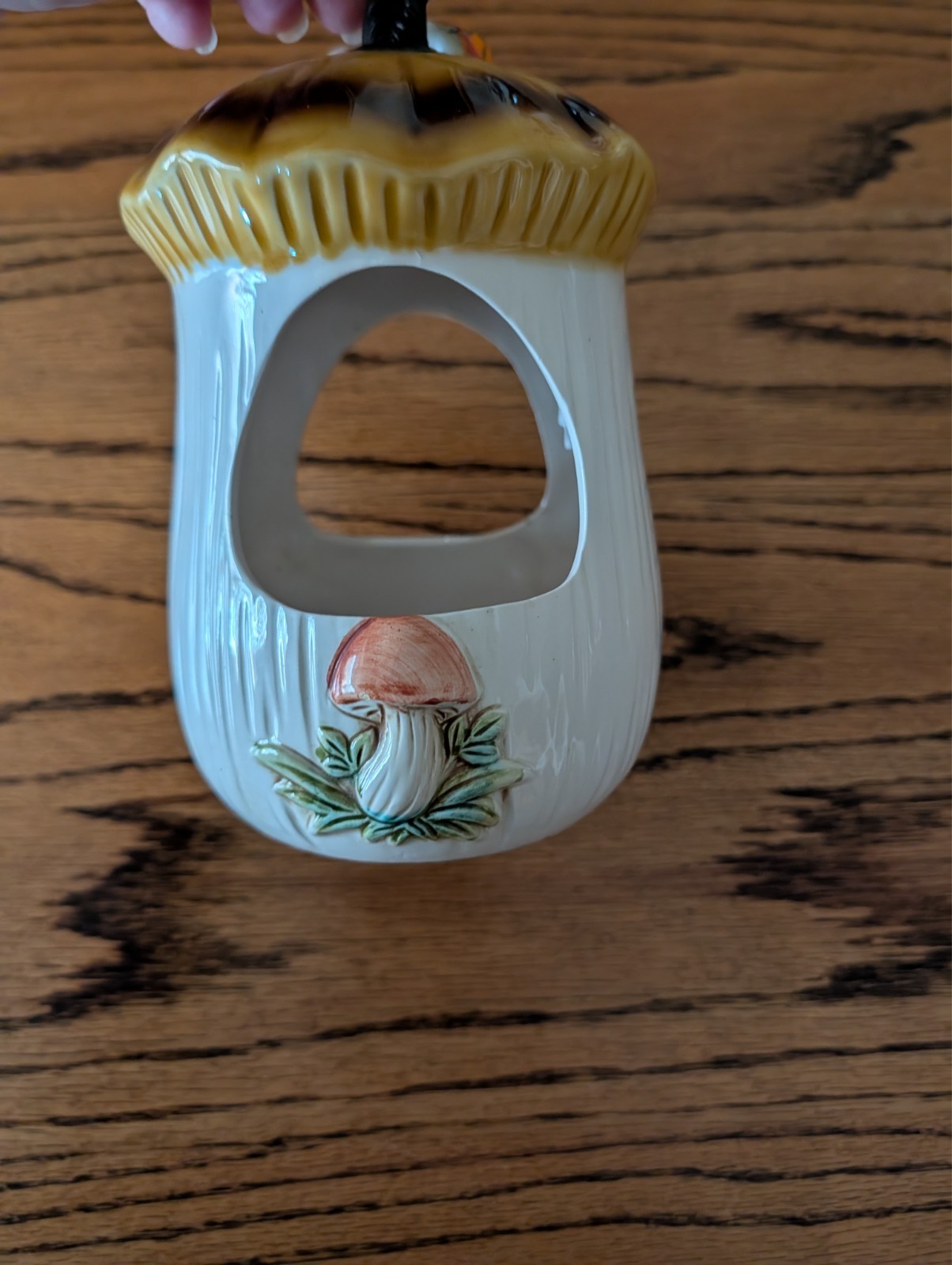 Sears & Roebuck Merry Mushroom Hanging Planter / Bird Feeder No Chain See Notes