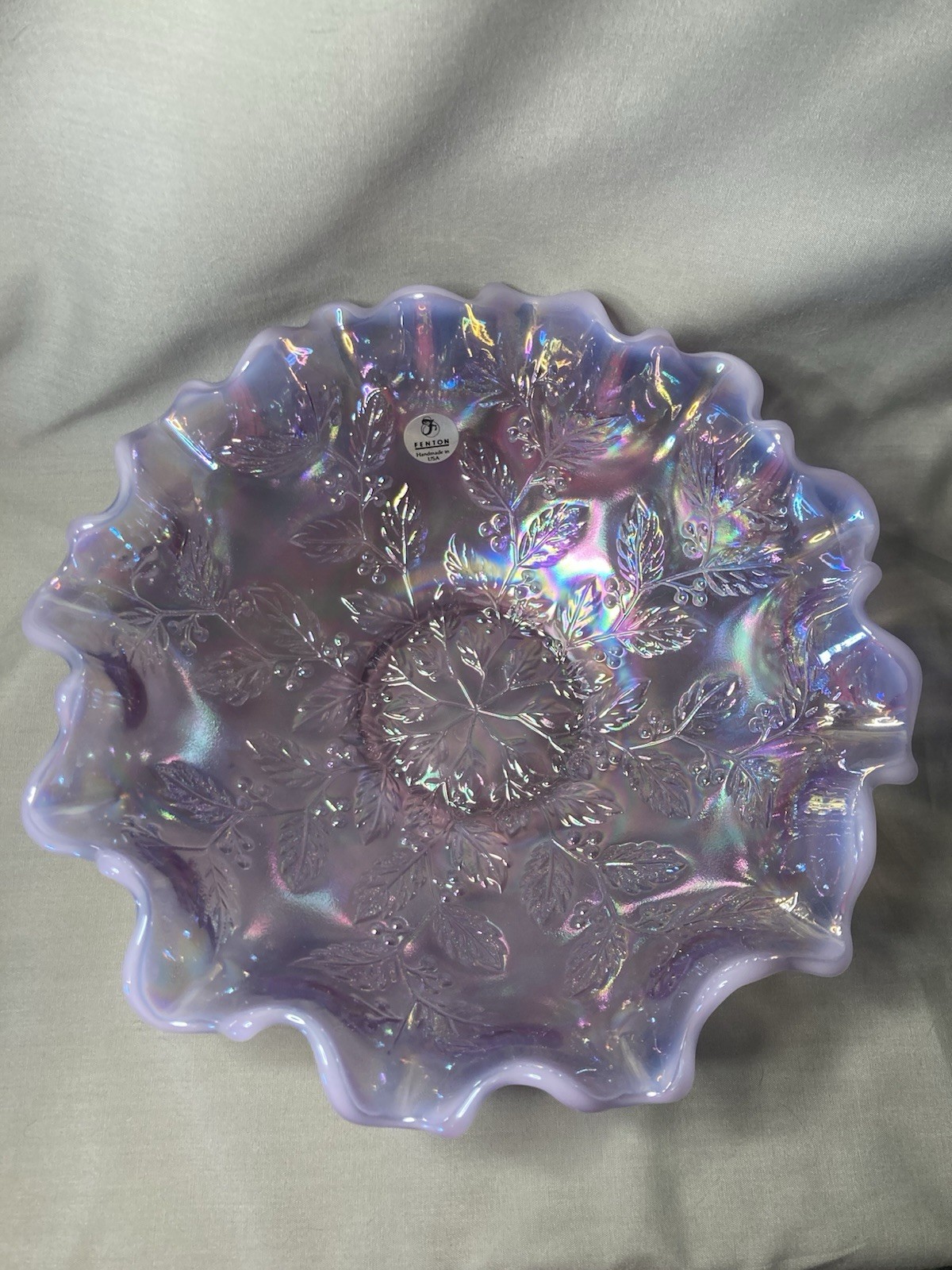 Fenton Lilac Lavender Iridescent Opalescent 9\
