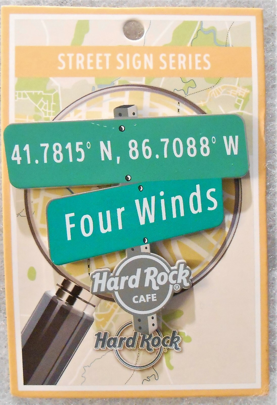 HARD ROCK CAFE FOUR WINDS STREET SIGN SERIES PIN # 97780