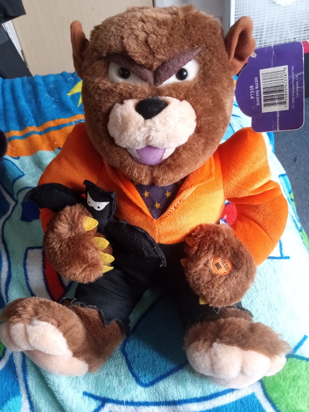 Halloween Werewolf 1999 Preferred Plush Waldo Sings Monster Mash Tested