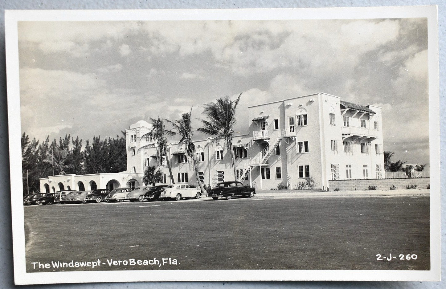 The Windswept Hotel Vero Beach Florida 1950s Vintage FL RPPC Real Photo Postcard