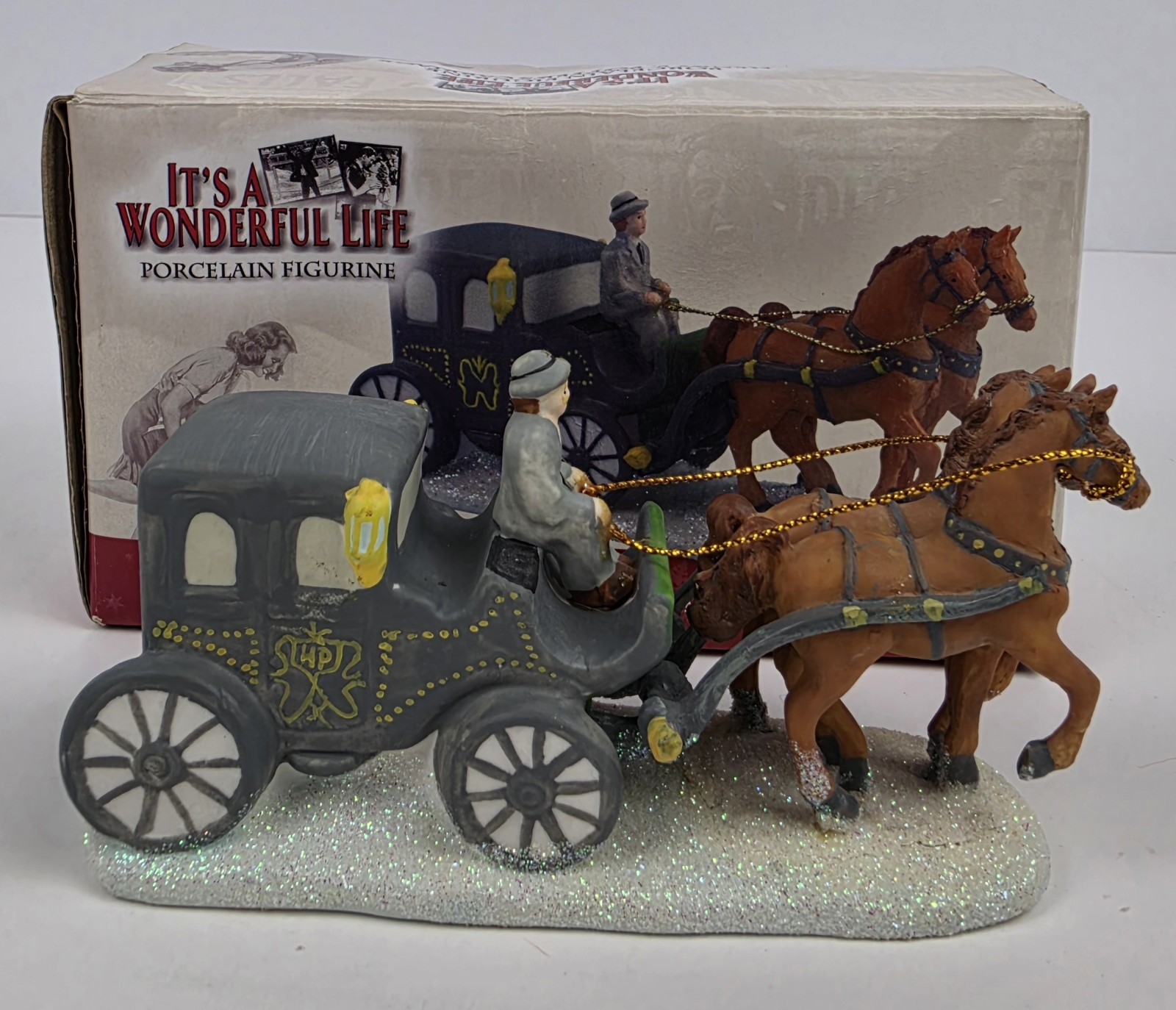 Enesco It's A Wonderful Life Henry F. Potter's Carriage Porcelain Figurine
