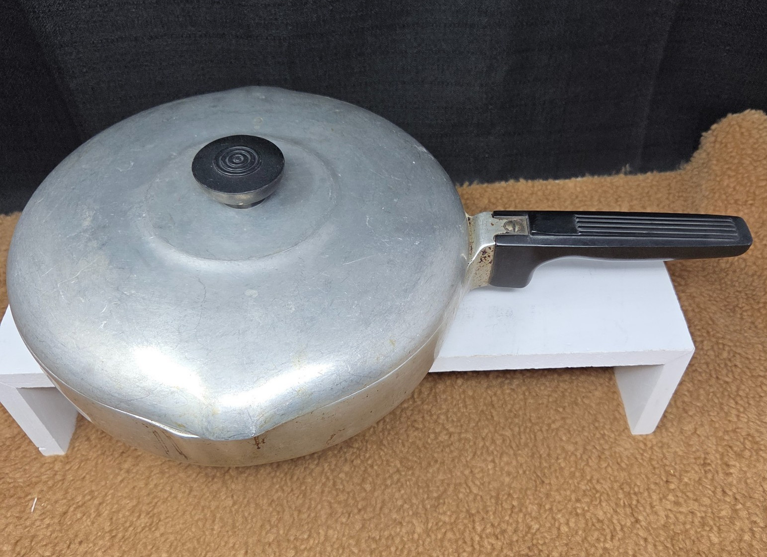VTG Wagner Ware Magnalite Chicken Fryer Skillet 4508M w/ Lid Good Shape