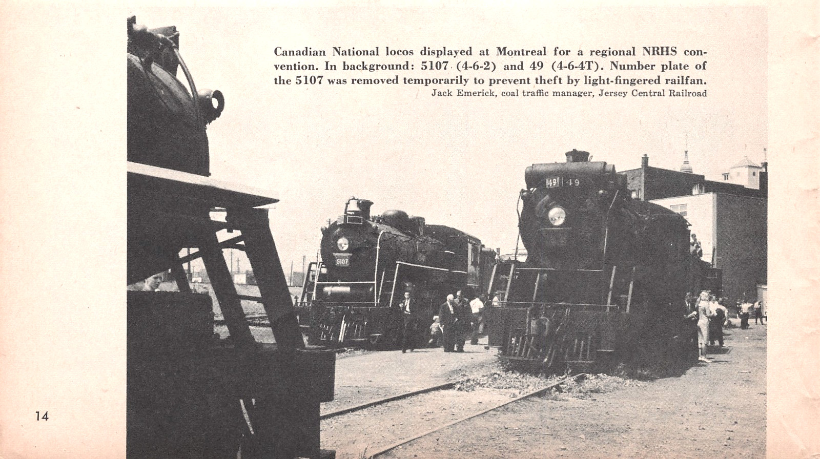 Canadian National No 5107 4-6-2 & No 49 4-6-4T Steam Locomotives Magazine Image
