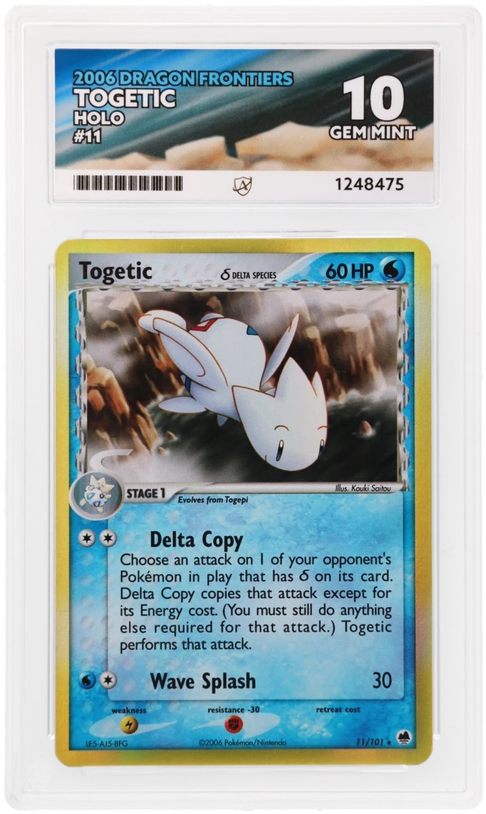 Ace 10 Togetic Holo 11/101 Dragon Frontiers Gem Mint Pokemon