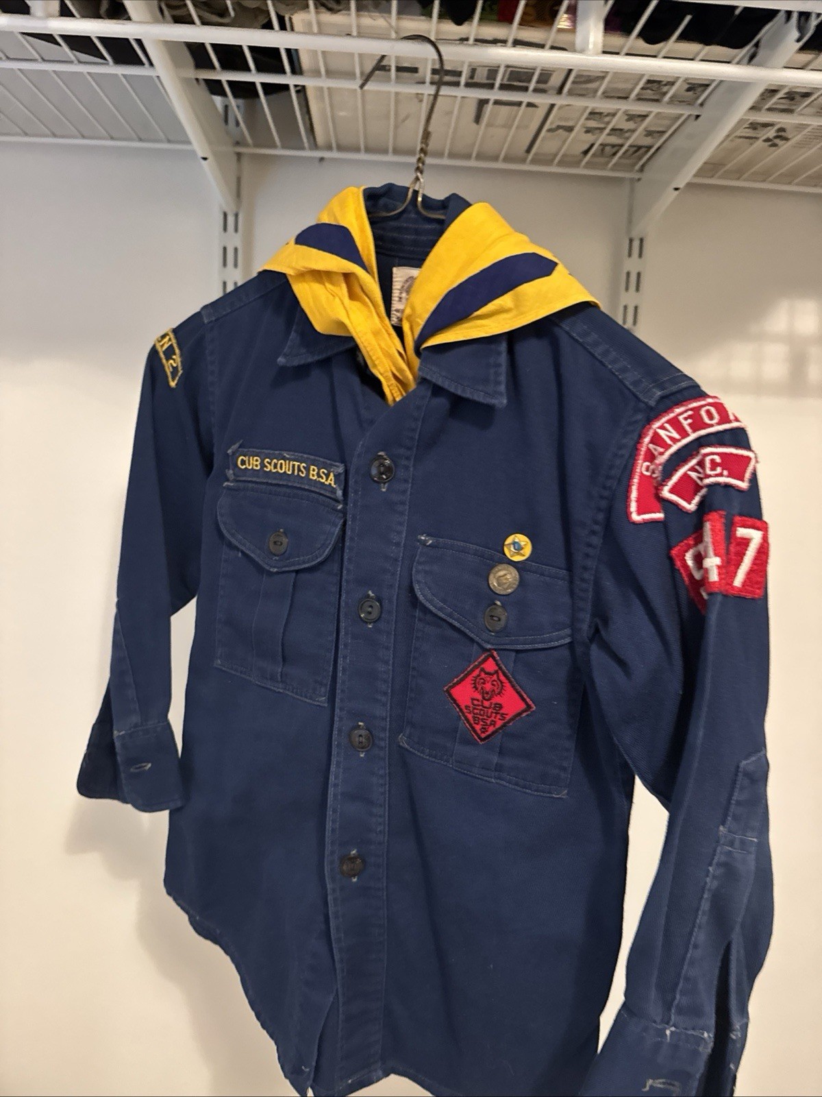 Cub Scout BSA Uniform Shirt Troop 947 Sanford NC