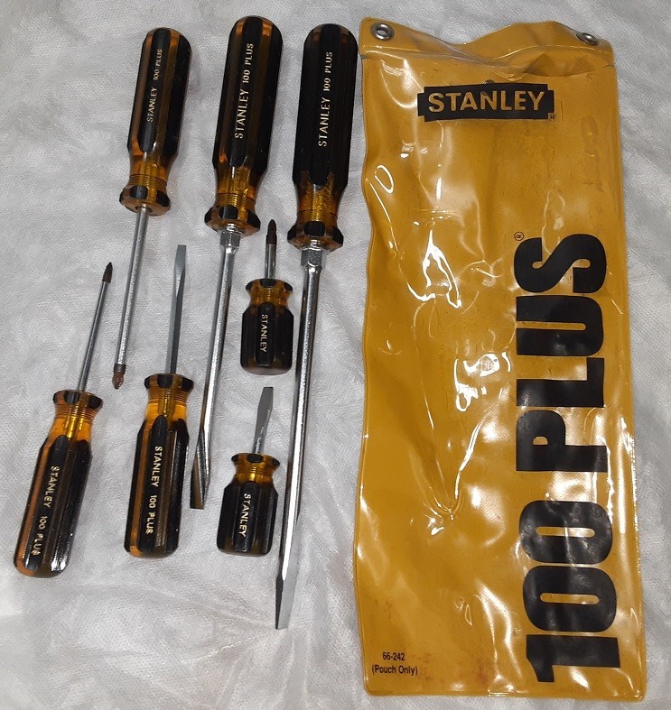 Vintage Stanley 66-242 100 Plus 7 Piece Screwdriver Set Made In USA